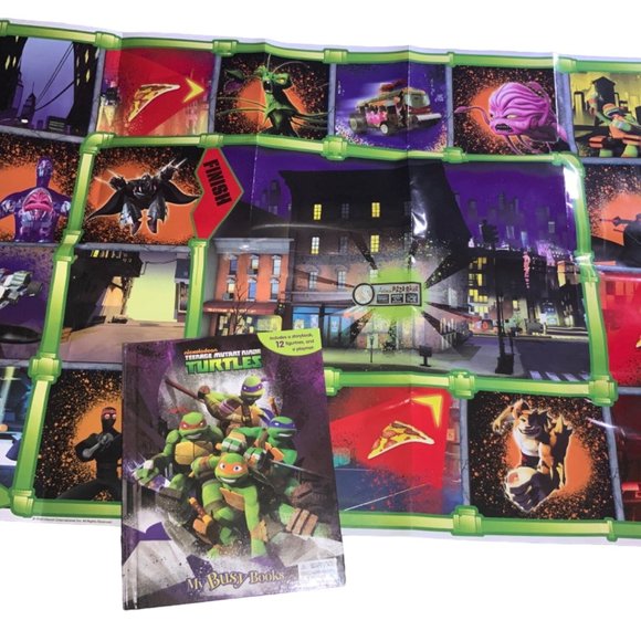 Kid's My Busy Books Teenage Mutant Ninja Turtles Story Book Play Mat w/Figures - Picture 1 of 12